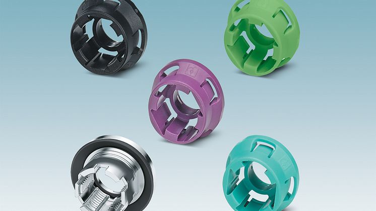 M12 housing screw connection for two-piece device ports