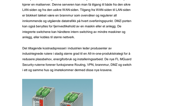 Security-ruter med integrert switch