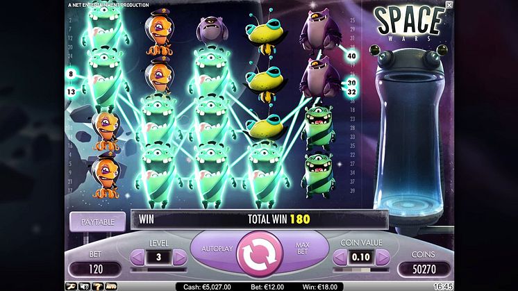 Space Wars slot på Vera&John
