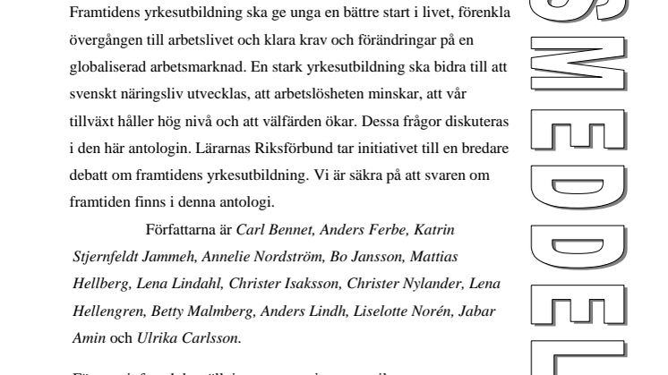 Ny bok: Kompetens för framtiden - så lyfter vi yrkesutbildningen