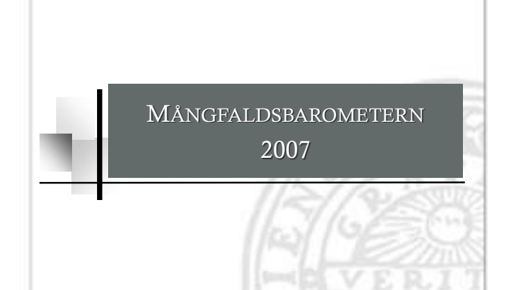 Mångfaldsbarometern 2007