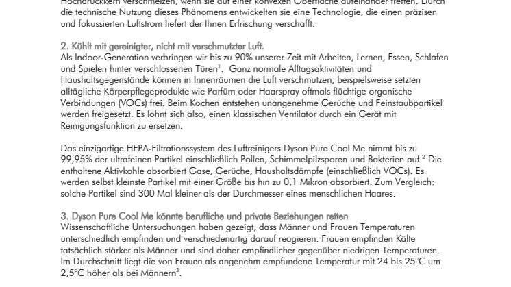 Sechs Gründe, warum Sie in diesem Sommer den Luftreiniger Dyson Pure Cool Me brauchen
