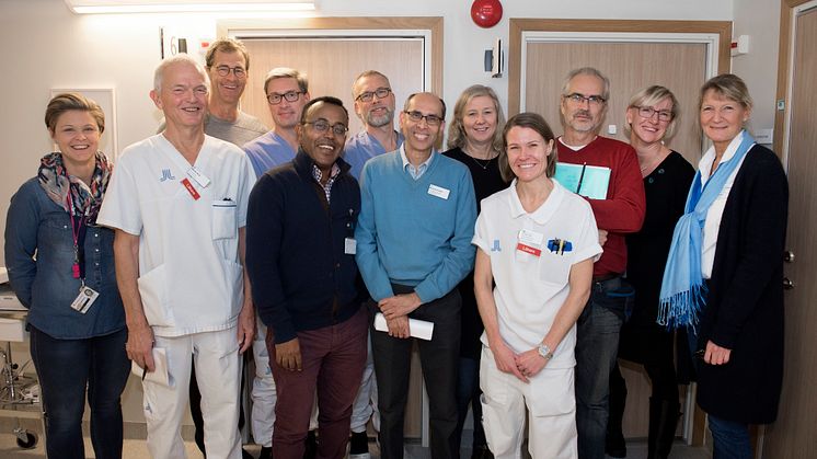 Tack vare ett bra teamarbete och stort engagemang från alla inblandade på Danderyds sjukhus, blev examinationen av kardiologer så lyckad, säger Viveka Frykman Kull, till höger i bild.