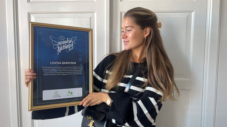Lovisa Barkman är Månadens Nätängel augusti