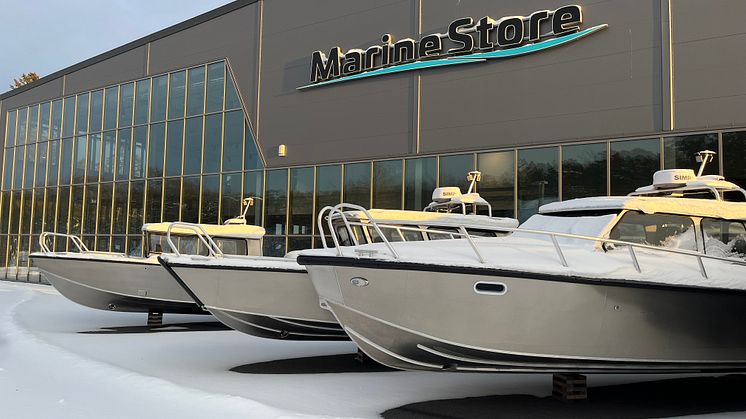 Alukin aluminiumbåtar på Marine Stores anläggningar i Nynäs och Norrtälje
