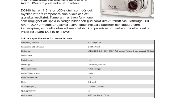 NetOnNet lanserar ny 4 megapixel digitalkamera