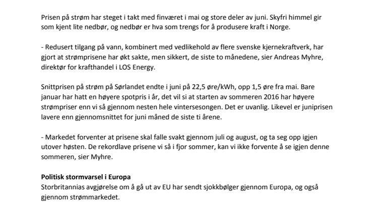 Smeigedager og BREXIT røsker i strømprisen! 