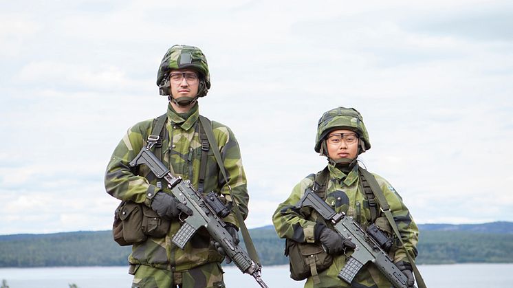Soldater försvarsövning Härnön