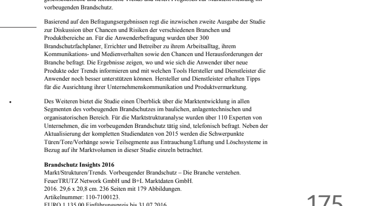 Brandschutz Insights 2016