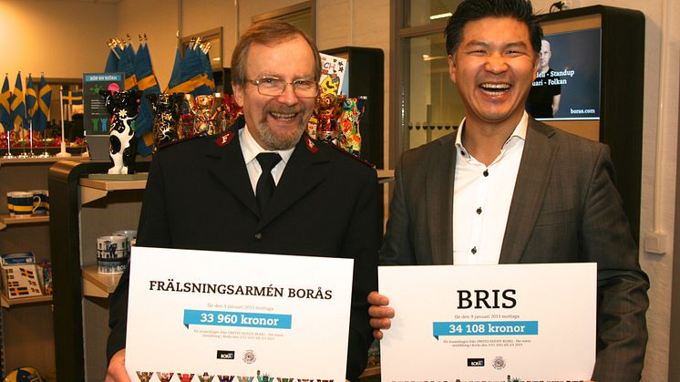 68 068 kr samlades in till välgörenhet under utställningen av United Buddy Bears – The Minis Stora Torget Borås