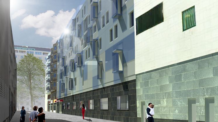 Glasfasad, Rubinen Lorensbergsgatan