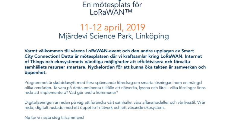 Sista chansen att boka din plats på Smart City Connection