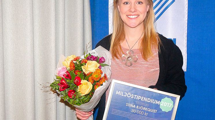 Stina Björquist, mottagare av Textilias miljöstipendium värt 30 000 kr