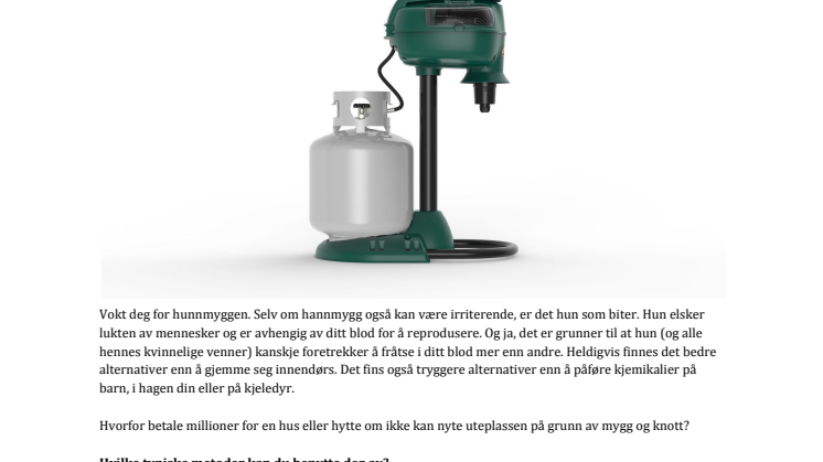 Effektive myggfeller er bedre for barn, husdyr og nytteinsekter