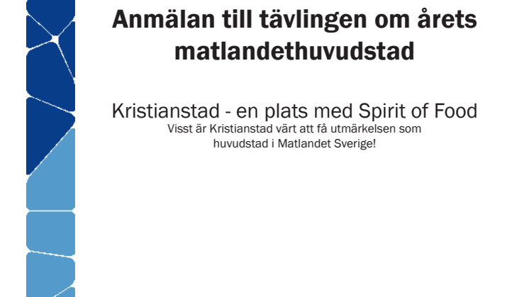 Ansökan till matlandethuvudstad