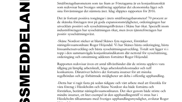 Småföretagsbarometern 2016