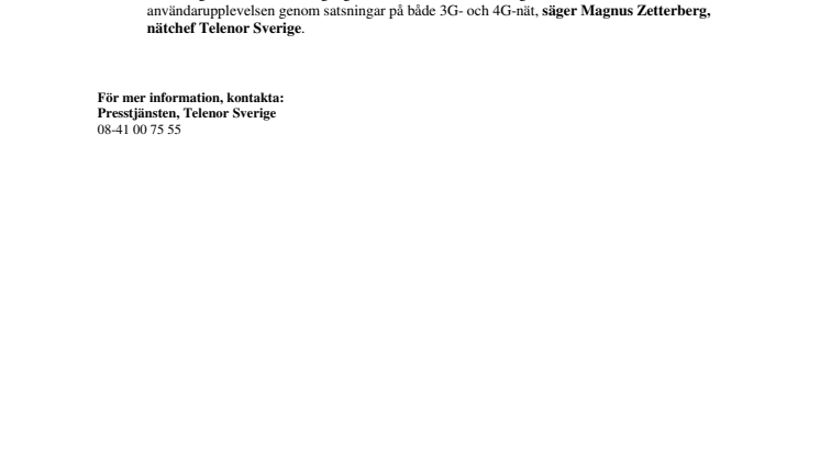 Telenors mobila bredband bäst i test