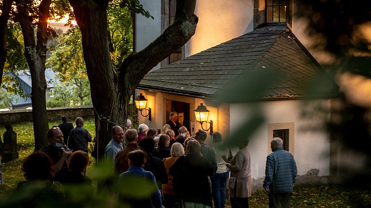 Silbermann Tage_Vor dem Konzert 2021 in Nassau mit Albrecht Koch und Stefan Schwarz_Foto Silbermann Gesellschaft