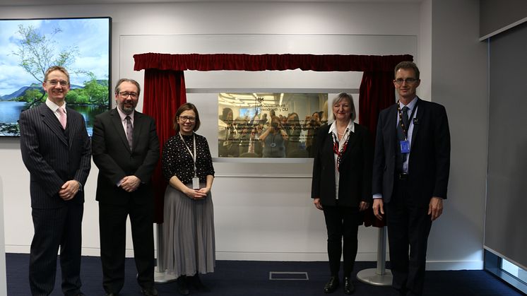 (L-R) Andy Weeks (HMRC), Glynne Jones (Wales Office), Cerys McDonald (HMRC), Penny Ciniewicz (HMRC) & David TC Davies