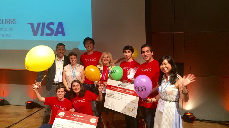 App'ero, Champion Start-up EPA et gagnant du prix Commerce Connecté remis par Visa