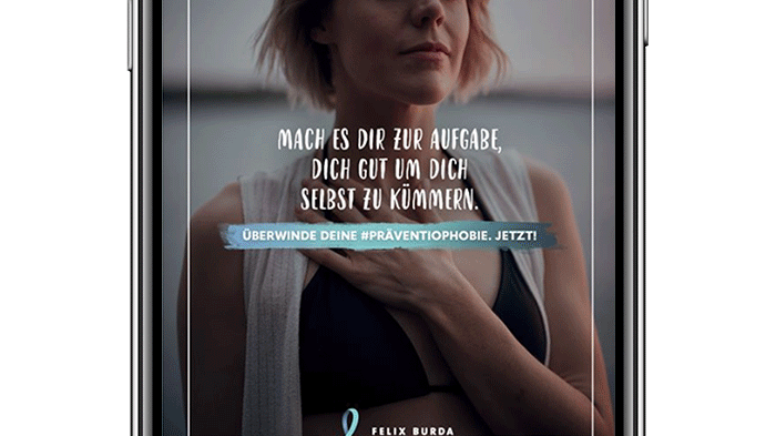 Mockup iPhone-Ansicht, Lieblingsmensch, Motiv "Kümmern"