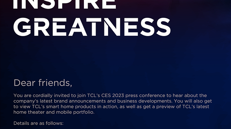 TCL CES2023 Invitation