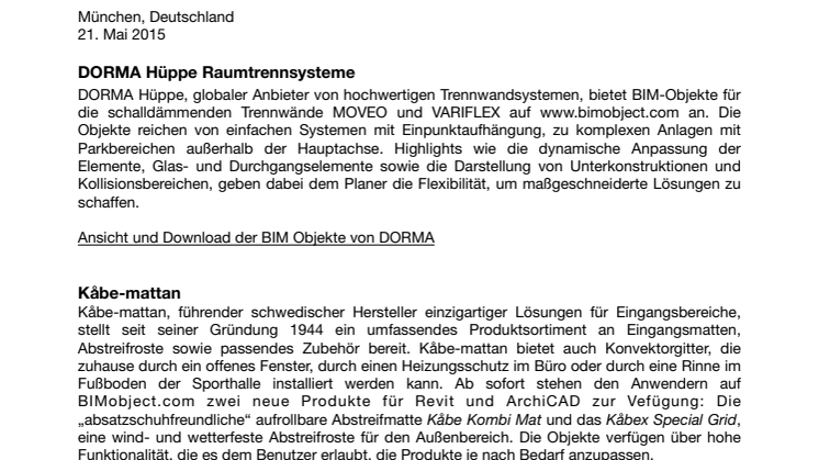 BIMobject Newsletter