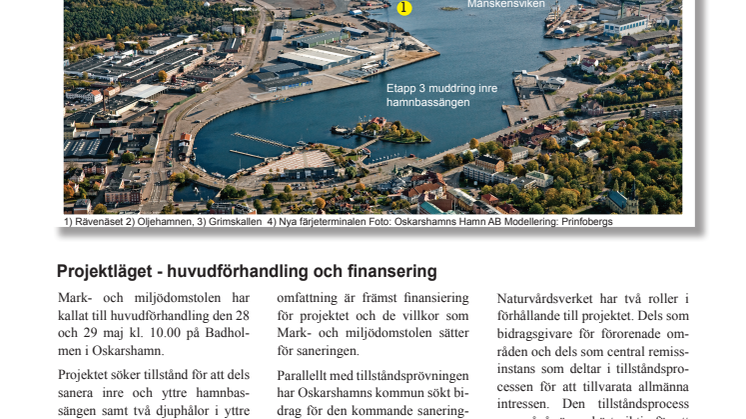 Nyhetsbrev 7 - Projekt sanering av Oskarshamns hamnbassäng