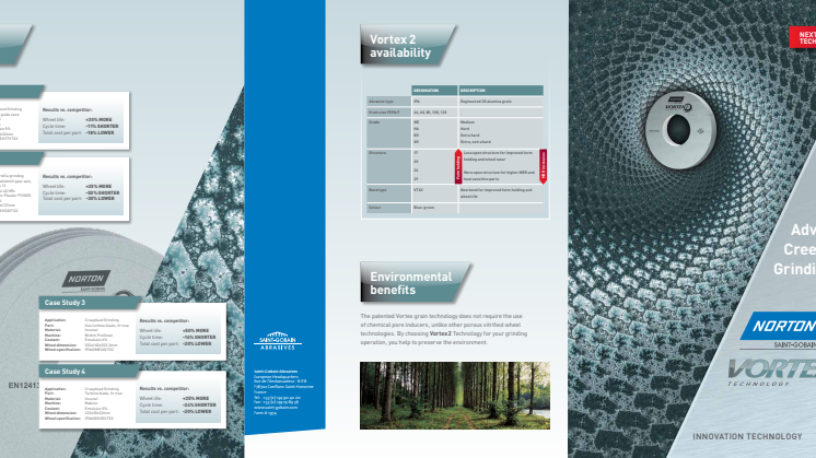 Ny slibeskive til planslibning og dybdeslibning øger produktiviteten. Brochure