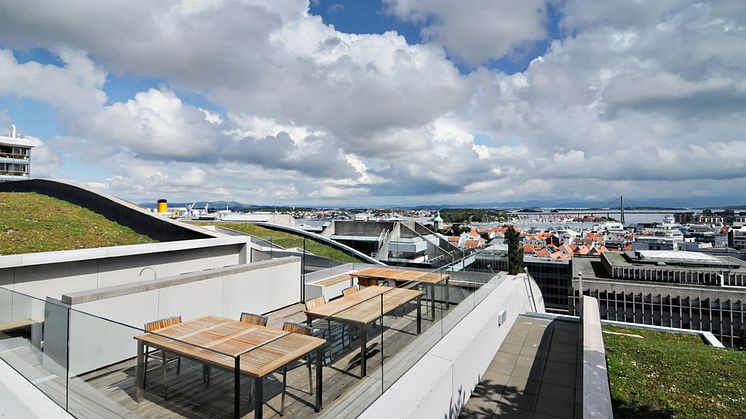 Nr. 5: Takterrassen på Comfort Hotel Square i Stavanger.