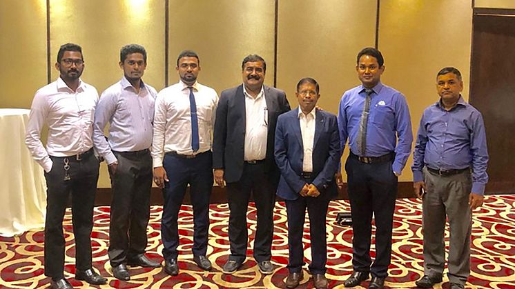 From left to right: Kaushalya Alvis (ISEC), Tharaka Dasun (ISEC), Chathura Kanishka (ISEC), Srikanth Kadiyali (Camfil), Anil Nair (Camfil), Saliya Gunasekara (ISEC), Bandara Dissanayake (ISEC)