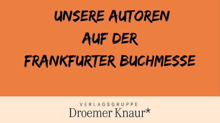 Unsere Autoren auf der Frankfurter Buchmesse 2018