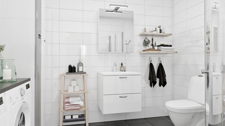 Brf Rydsgårds Ängar - 3D-bild av WC/Dusch
