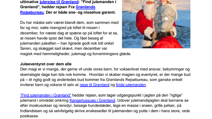 Find julemanden i Grønland - et sandt juleeventyr!