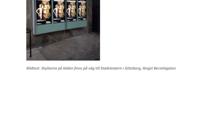 Digitala skyltar från Vertiseit och Megatec till Stadsteatern i Göteborg