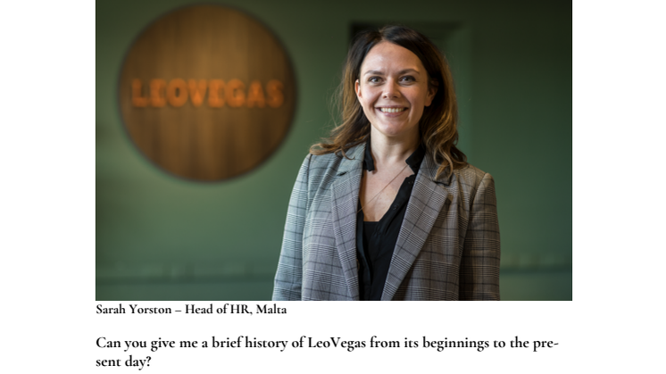 Life at LeoVegas - An Interview with Sarah Yorston – Head of HR, Malta