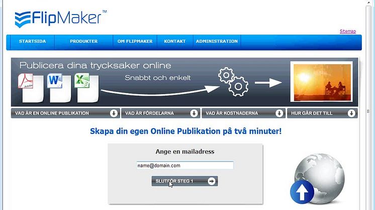 FlipMaker - Skapa din egen Online Publikation på två minuter