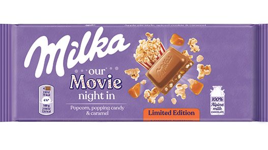 Milka Movie - čokoláda s příchutí popkornu a karamelu