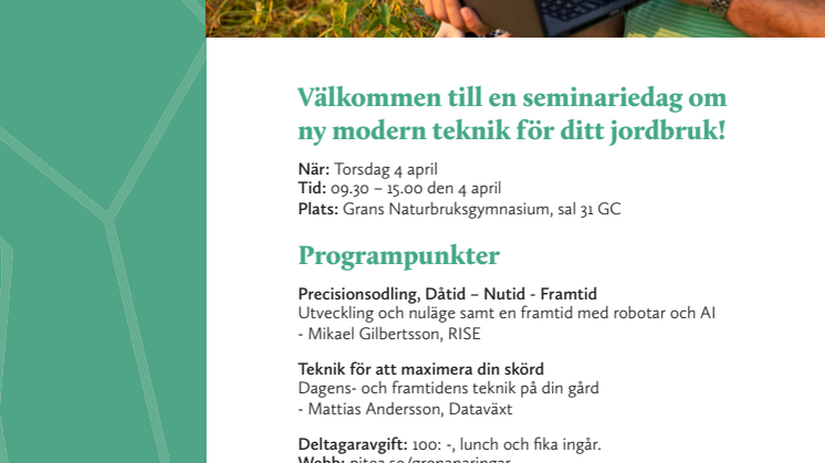 Inbjudan till Gröna Näringar
