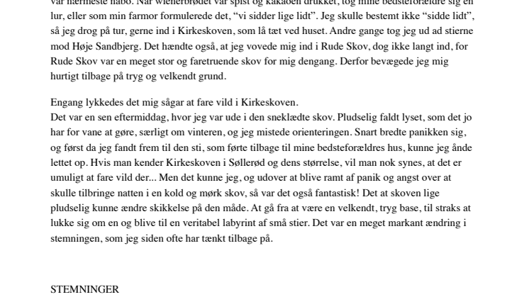 Tekst fra bogen "Langt fra Verden - Stemningsbilleder fra Rudersdal