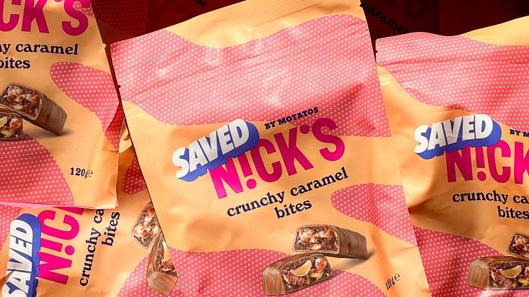 Nick's x Saved by Motatos newest launch - Crunchy caramel bites