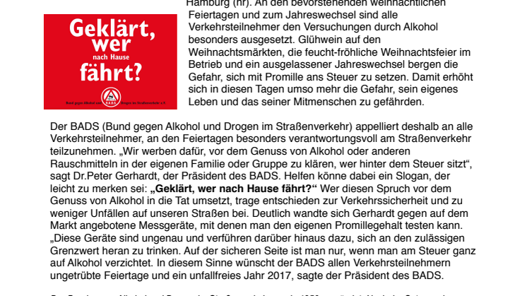„Geklärt, wer nach Hause fährt?“