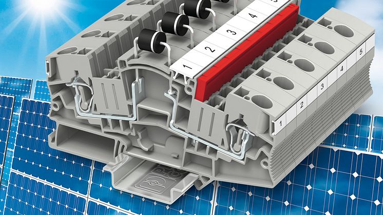 1000 V DC plintar för solcellsapplikationer