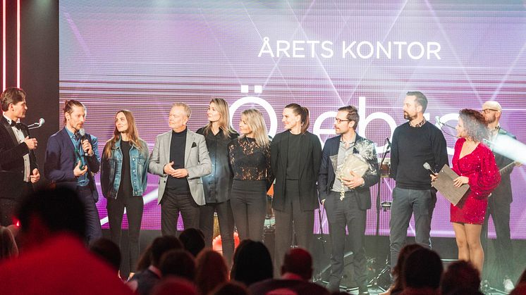 Mäklarhusets Kickoff, vinnare av priset Årets kontor är Örebro.