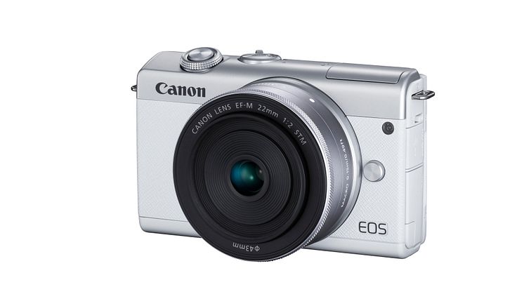 EOS M200_FrontSlantLeft_EF-M22mmF2STMSilver_hvid