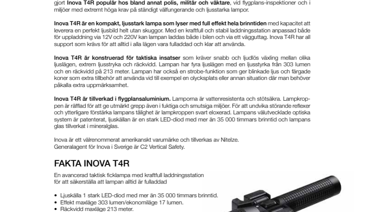  INOVA T4R – en ljusstark lampa designad för tuffa förhållanden och taktiska insatser