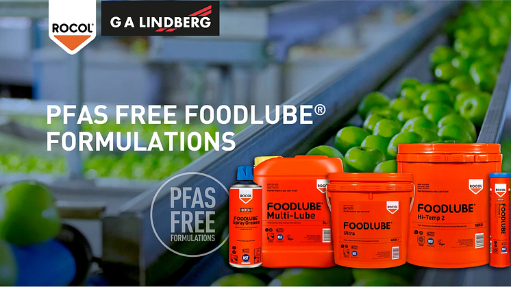 Från april 2024 kommer 100 procent av FOODLUBE-produkterna att vara PFAS-fria hos G A Lindberg