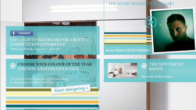 Gustavsbergs showroom och tävling Vote Your Colour of the Year