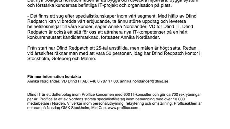 Dfind IT startar Dfind Redpatch