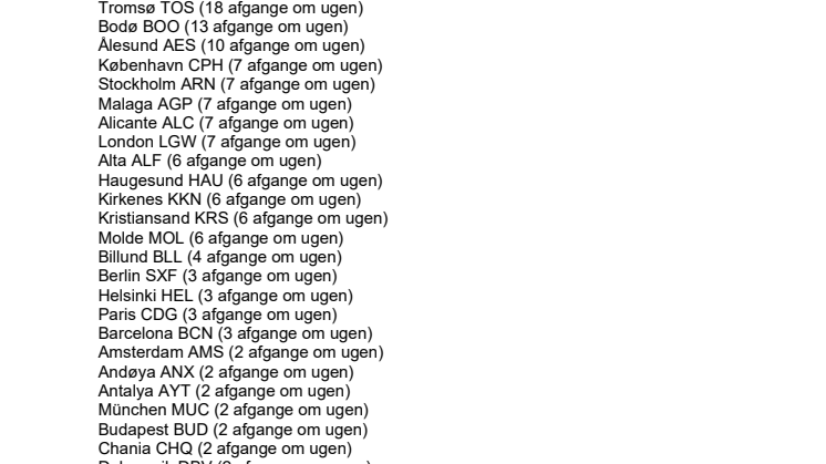 Ruteprogram 1. juli 2020